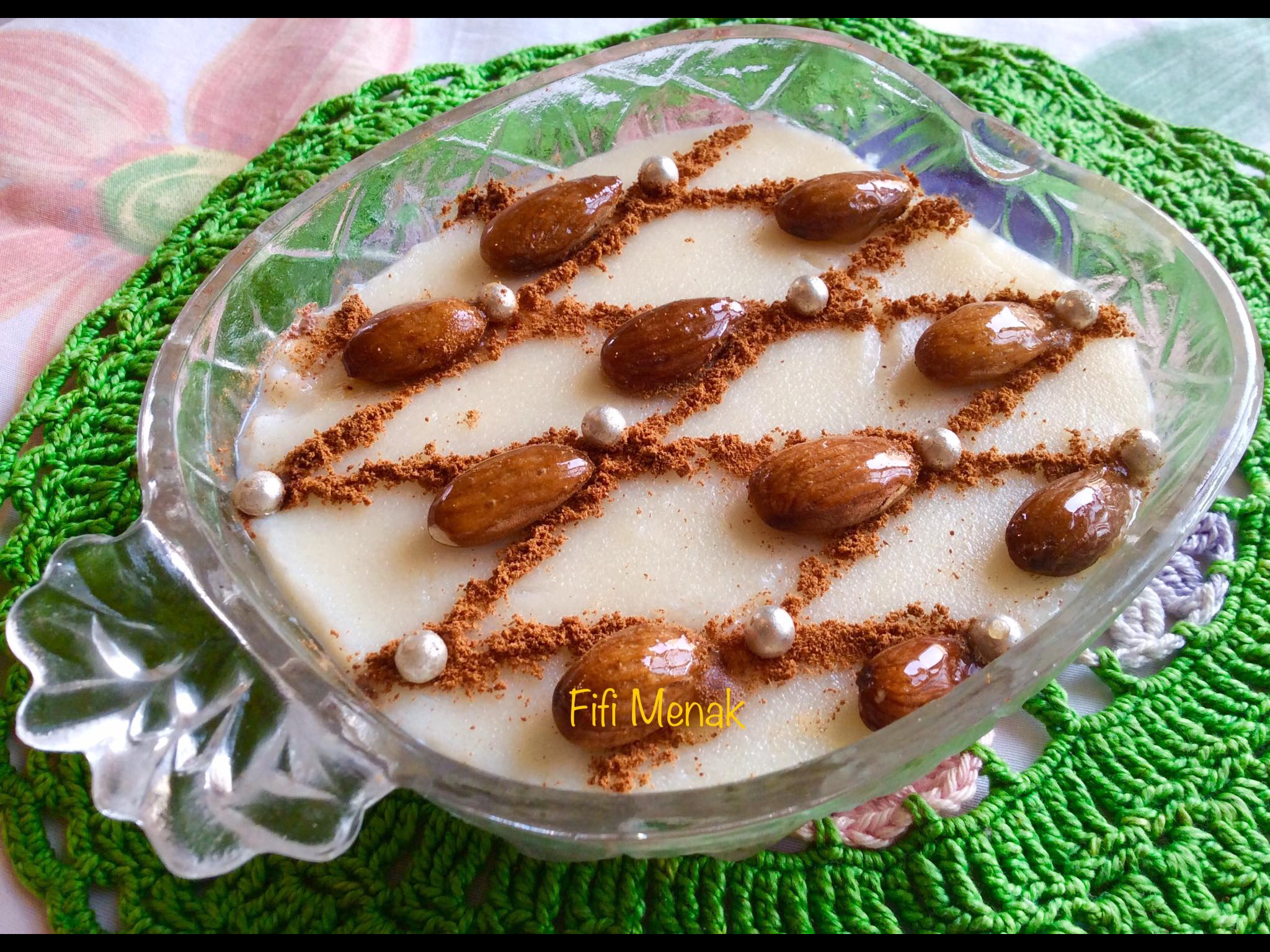 Crème de riz à l’eau de fleur d’oranger (Mhalbi)
