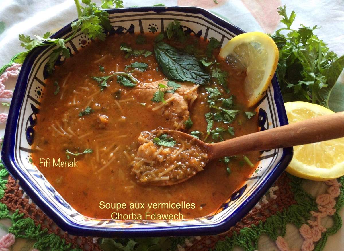 Soupe algérienne aux vermicelles (Chorba fdawech)